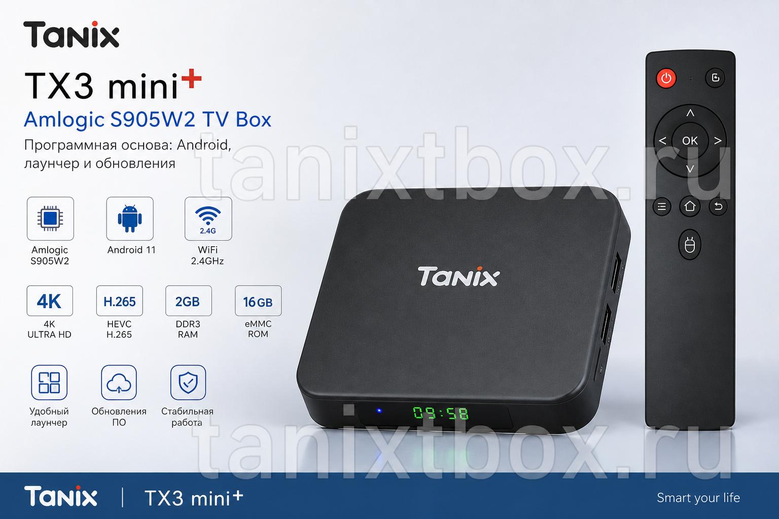 Tanix TX3 mini+ Amlogic S905W2 TV Box. Программная основа: Android, лаунчер и обновления