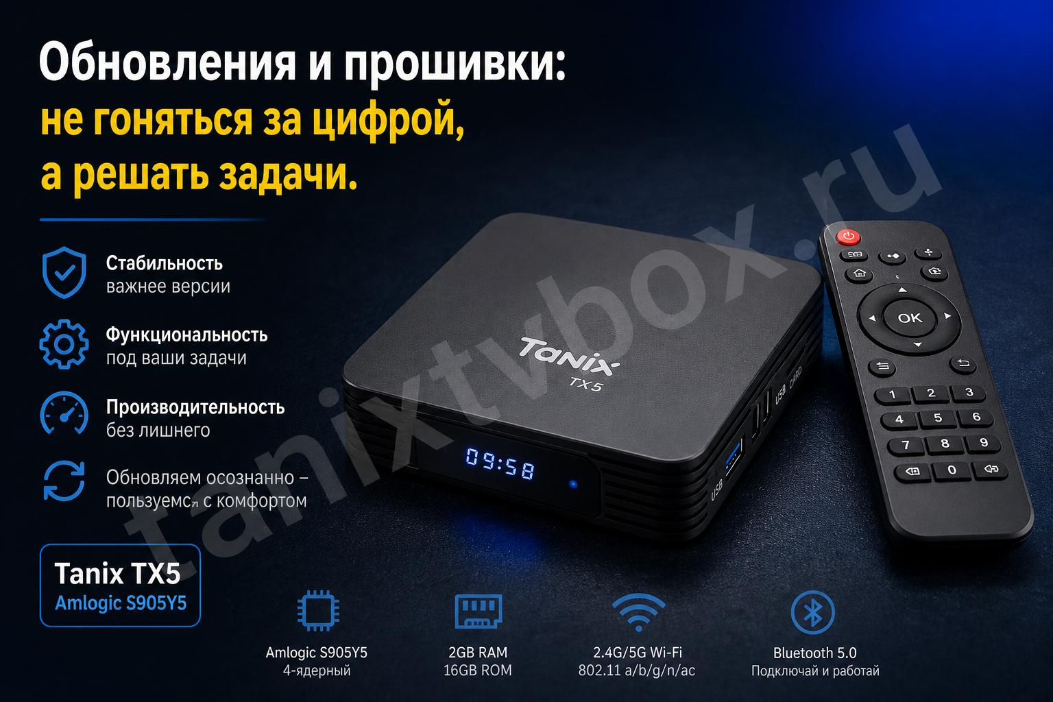 Tanix TX5 Amlogic S905Y5 TV Box. Обновления и прошивки: не гоняться за цифрой, а решать задачи Tanix TX5 Amlogic S905Y5 TV Box. Обновления и прошивки: не гоняться за цифрой, а решать задачи