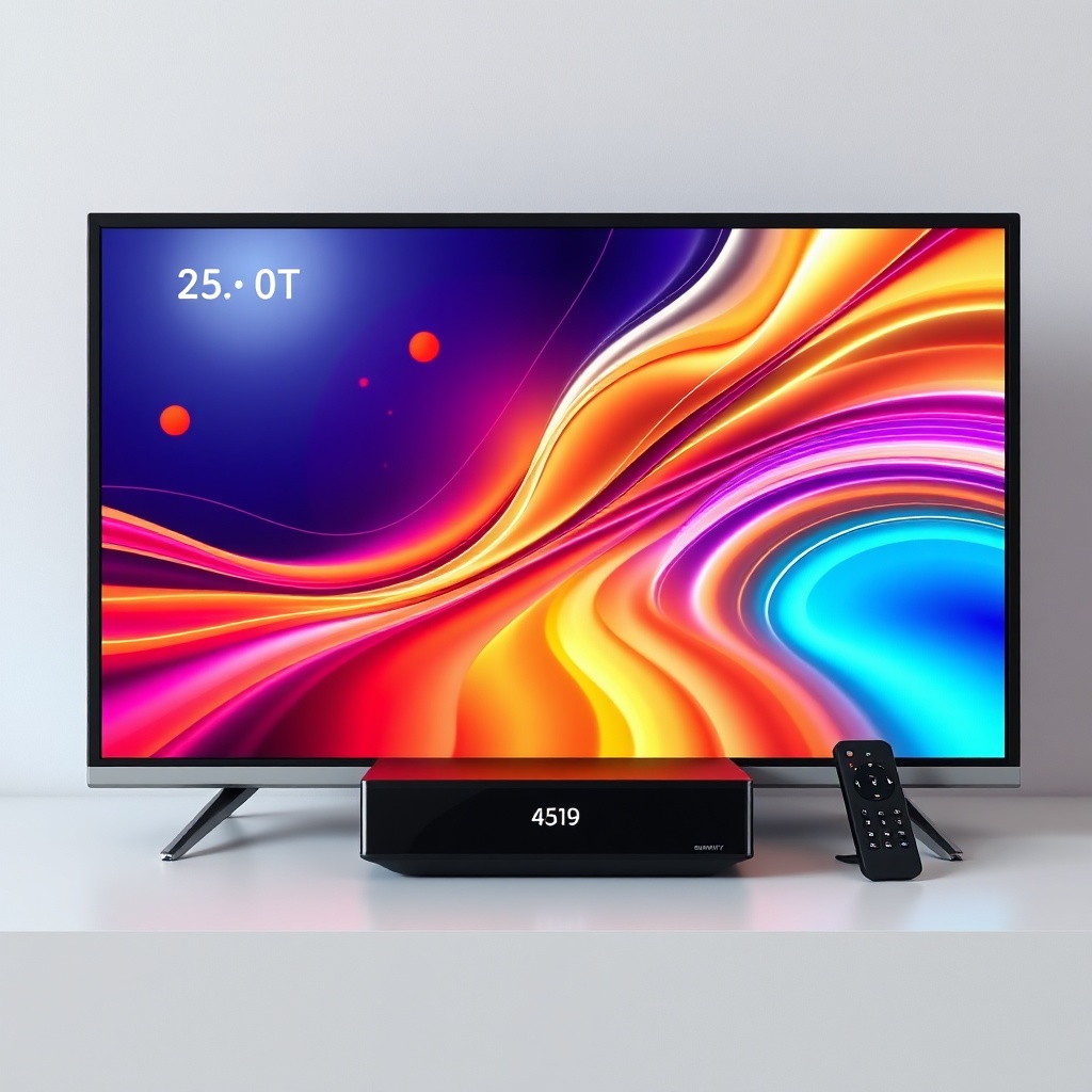 tanix - sleek and modern TV box with colorful display and remote control